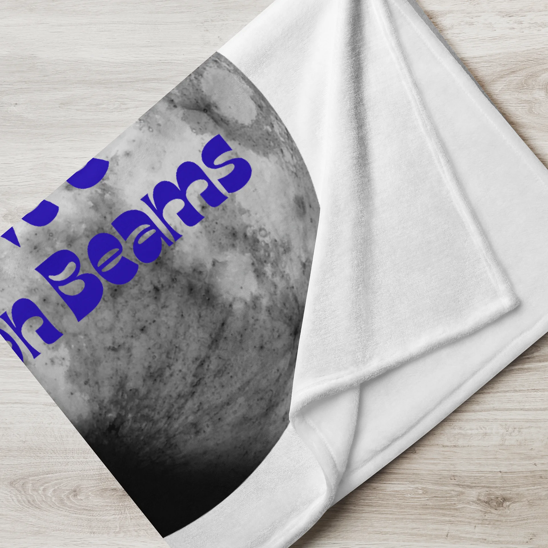 Shadowed Full Moon Blanket – "Love and Moon Beams" Blue Lettering | Mystic Moon Marketplace product image (7)