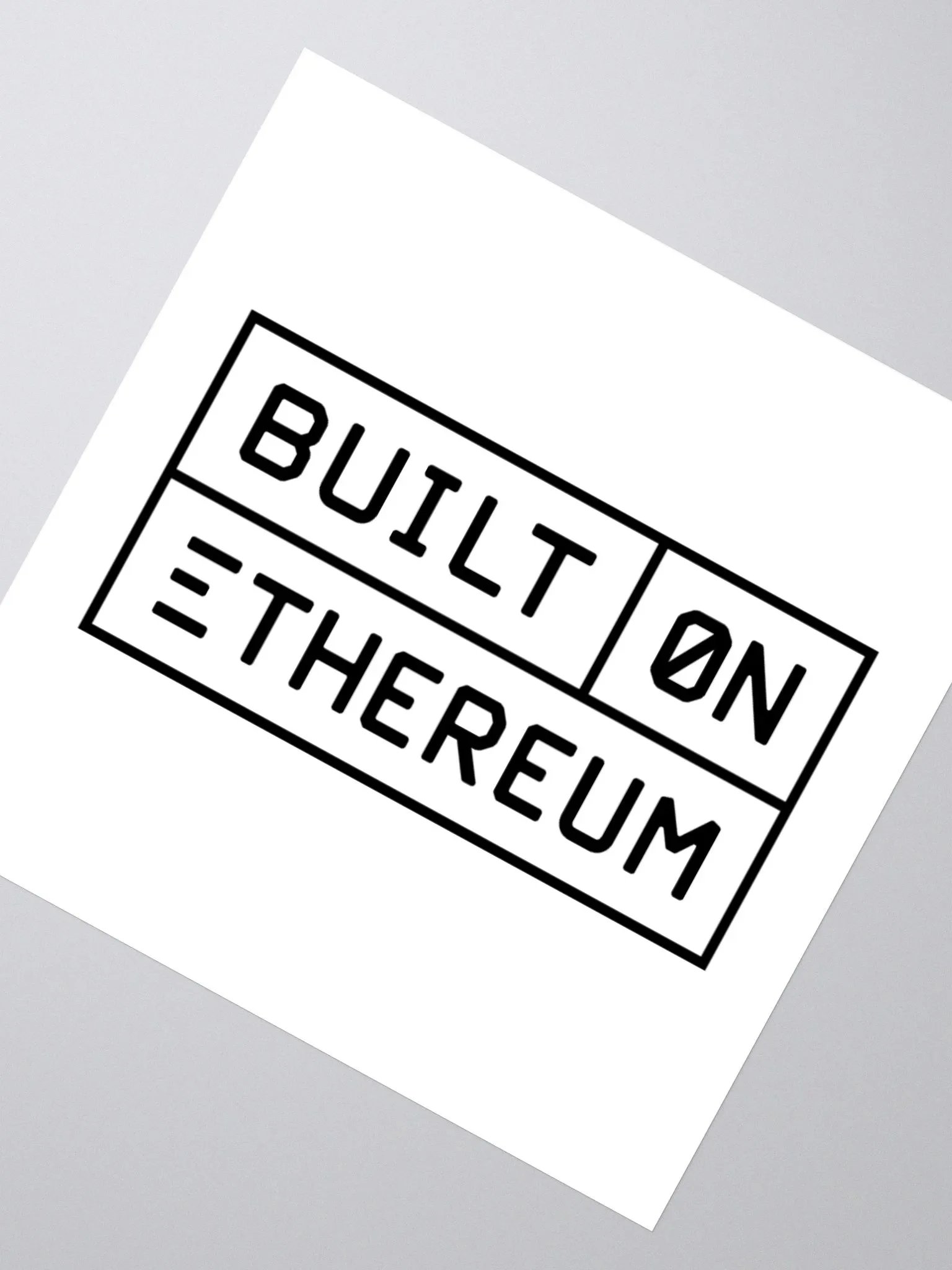 Built on Ethereum sticker white product image (2)