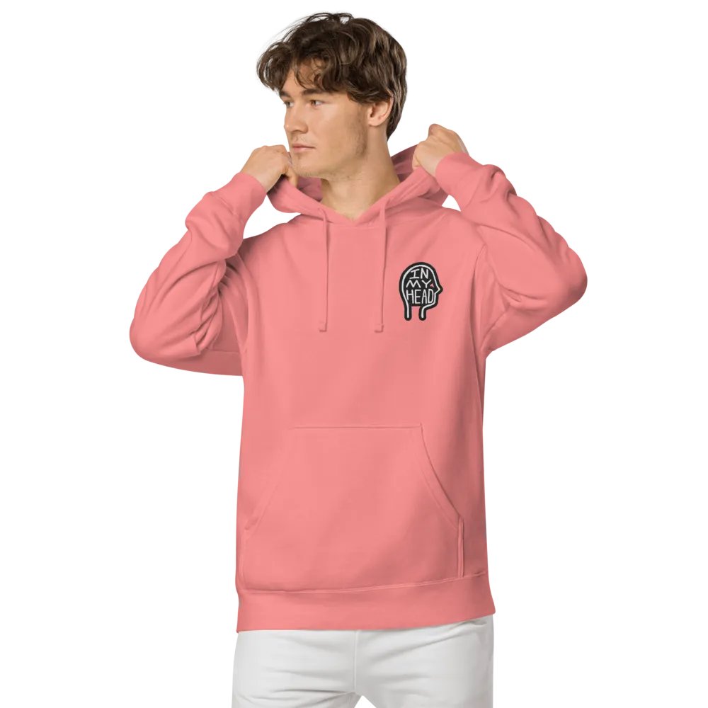 In My Head (L.C. bubble design 2) embroidered pigment hoodie product image (6)