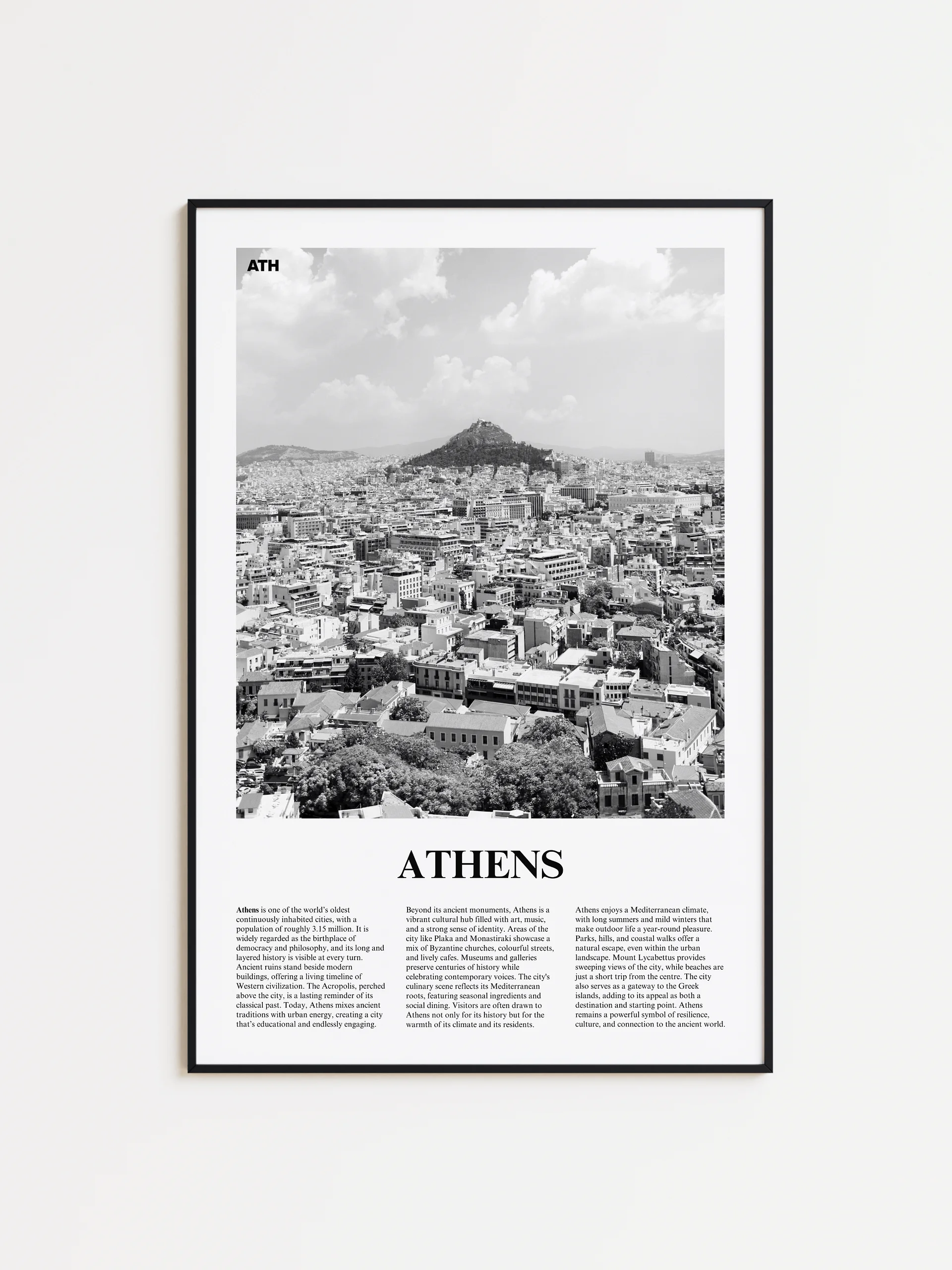 Athens 02 Newspaper Poster | Framed product image (1)