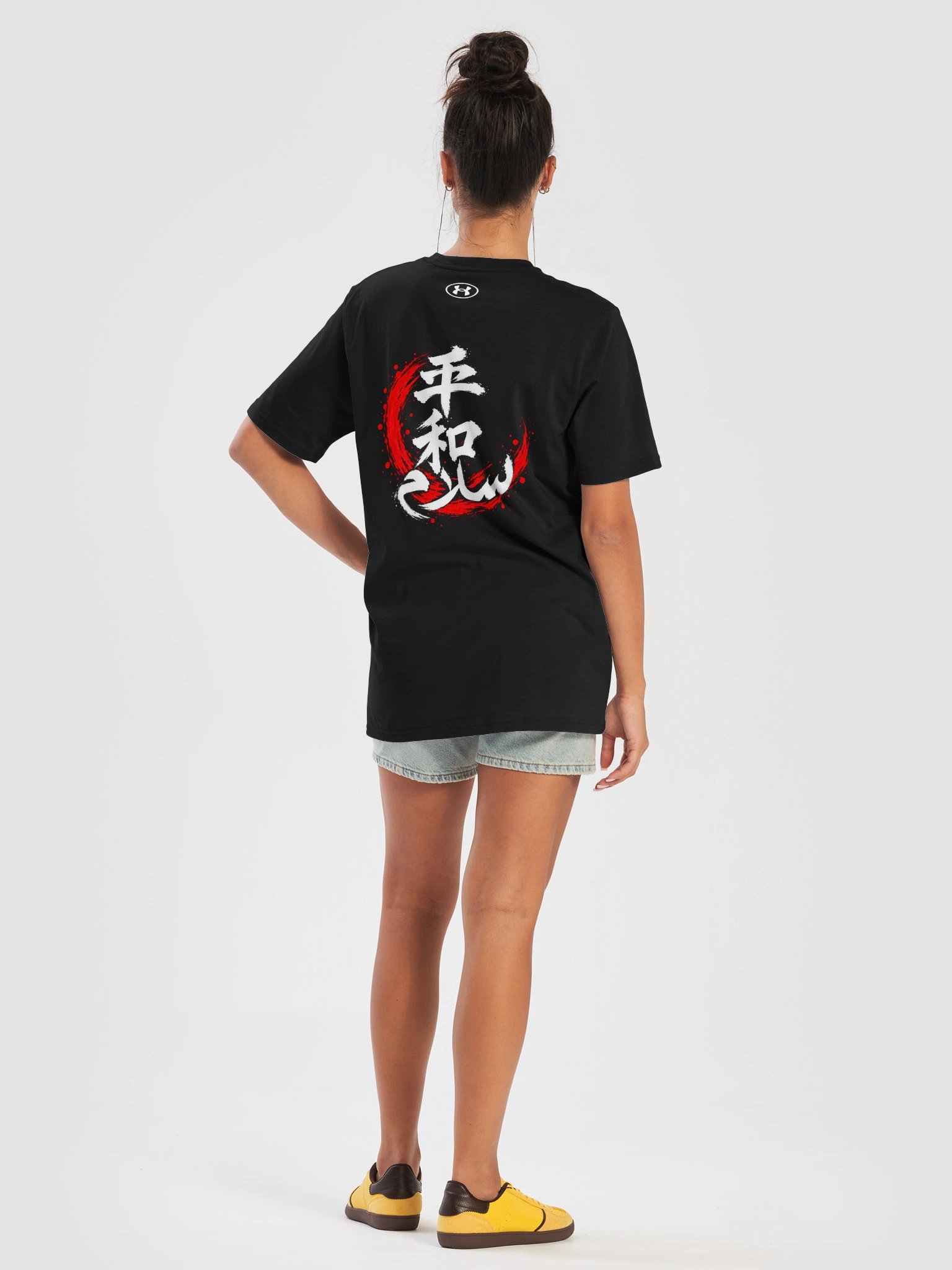 Peace - White Ink Athletic T-Shirt product image (7)