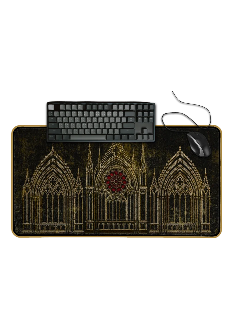 Gothic Architectural Desk Mat 15.5” x 31.5” product image (1)