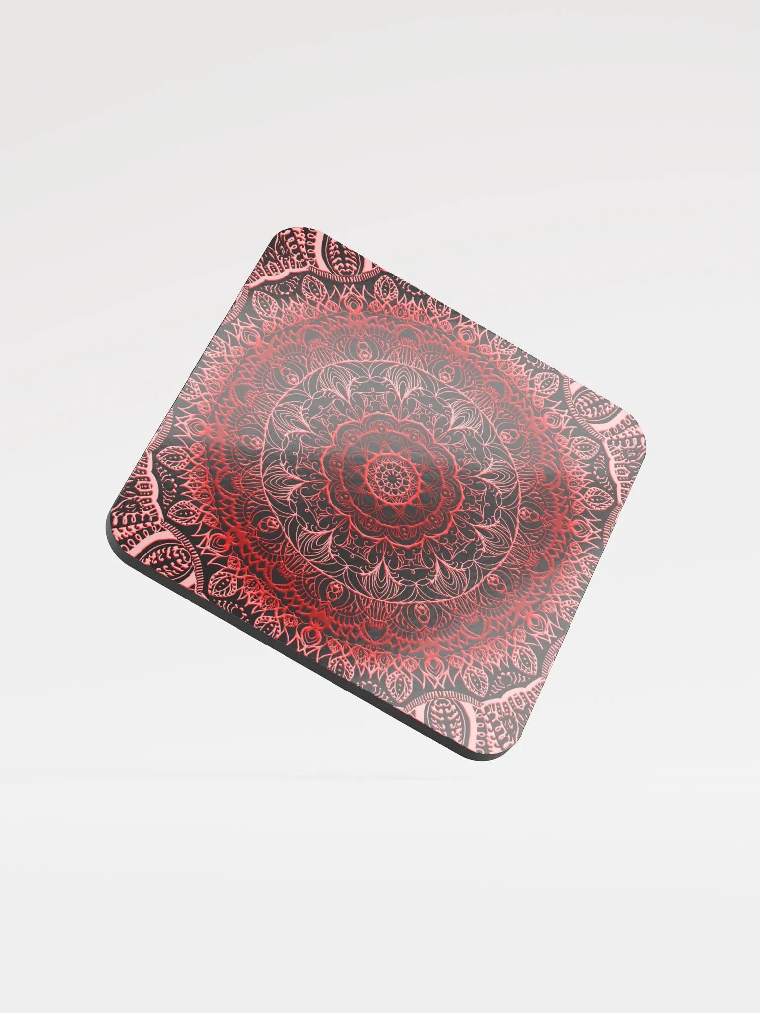 Symmetry in Red: Mandala Cork Coaster product image (1)