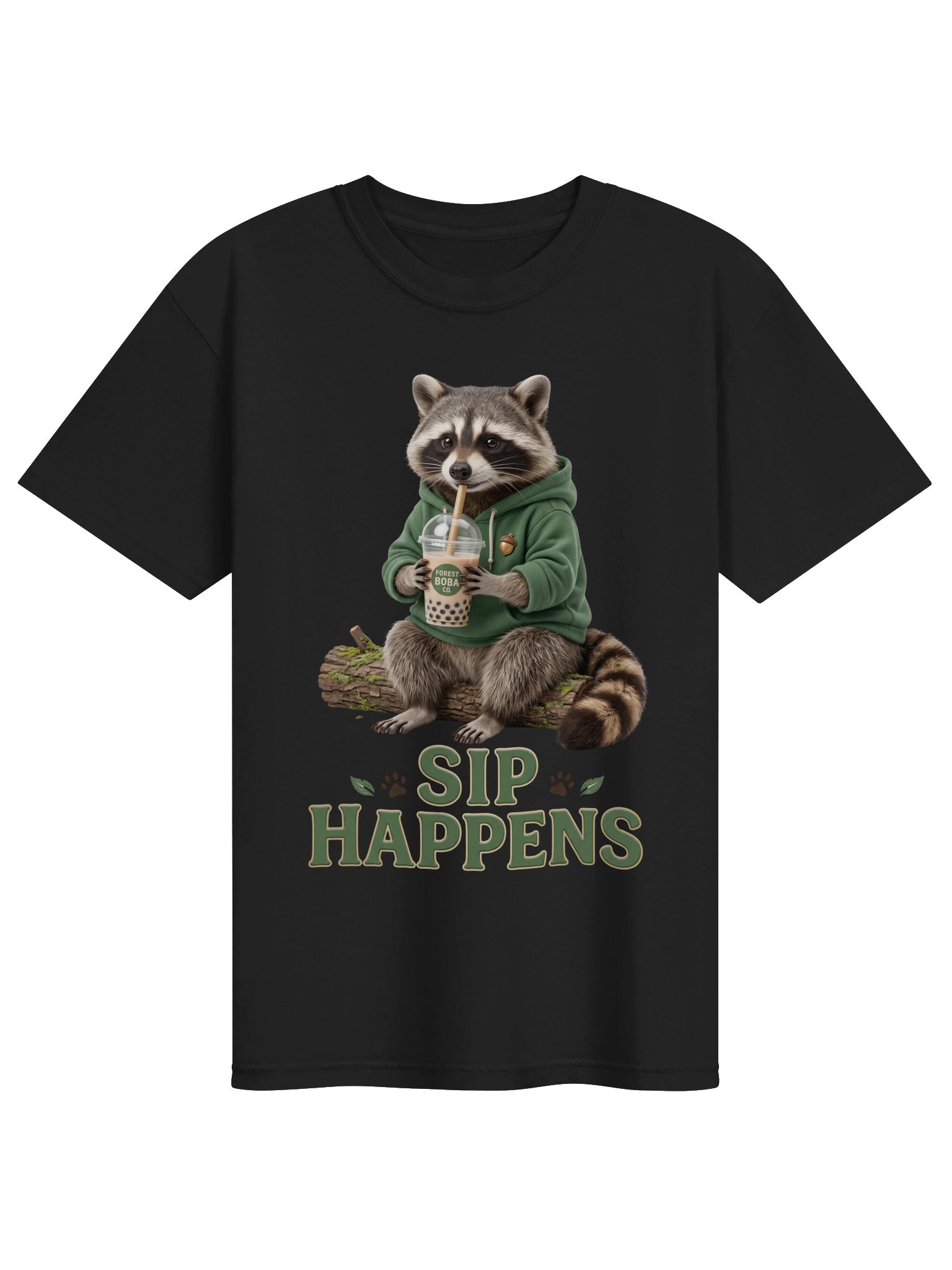 Sip Happens Raccoon Bubble Tea Tee product image (7)