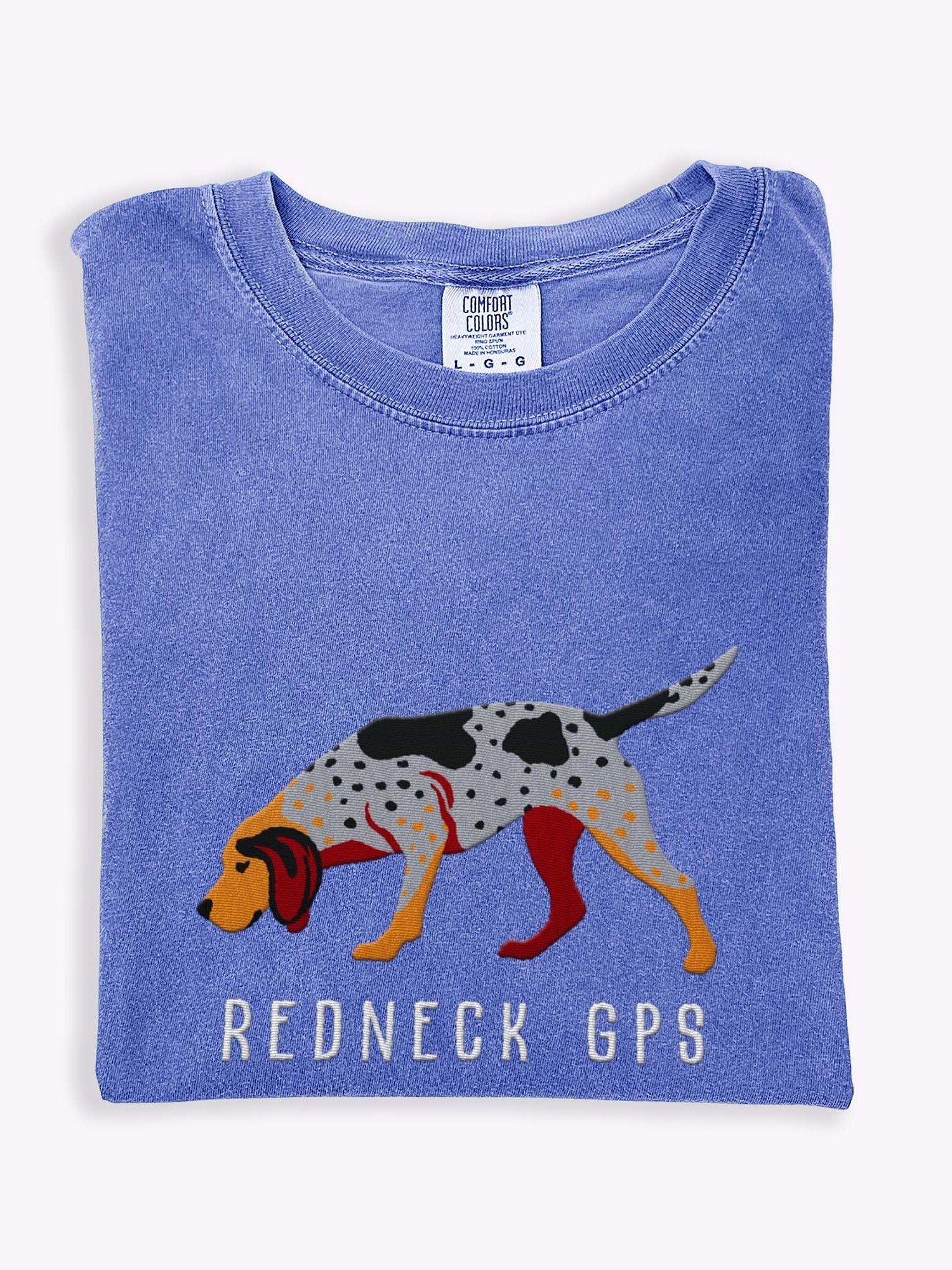 Redneck GPS T-Shirt(Embroidered) of an American English Coonhound product image (1)