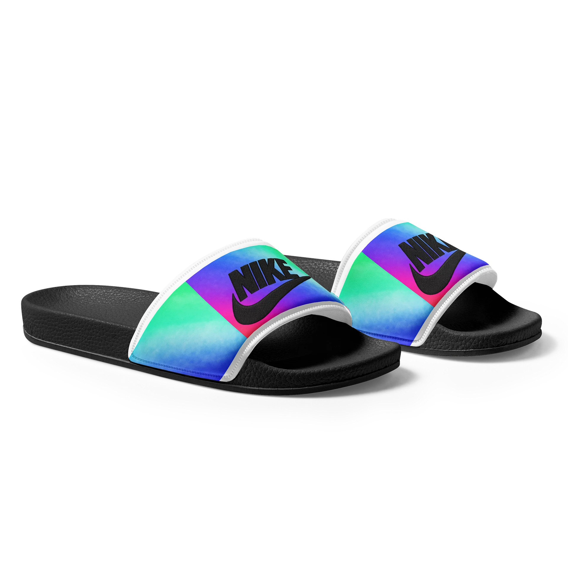 Neon Nike Logo Women’s Slides product image (1)