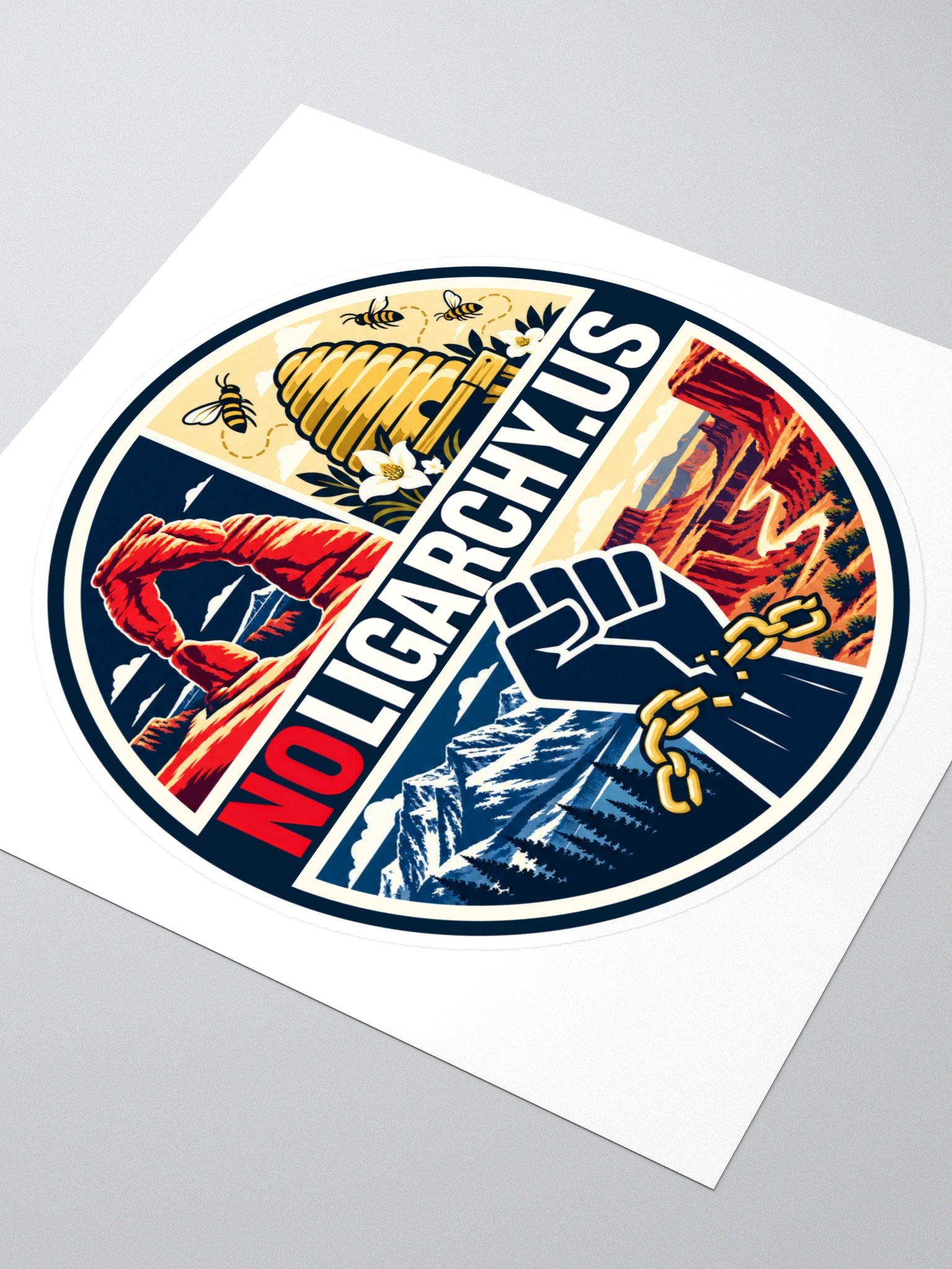 Utah NOLIGARCHY.US sticker product image (3)