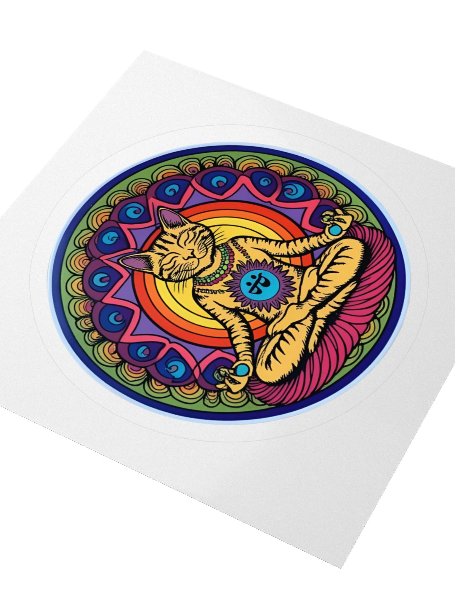 Mystic Meditating Cat Stickers product image (3)