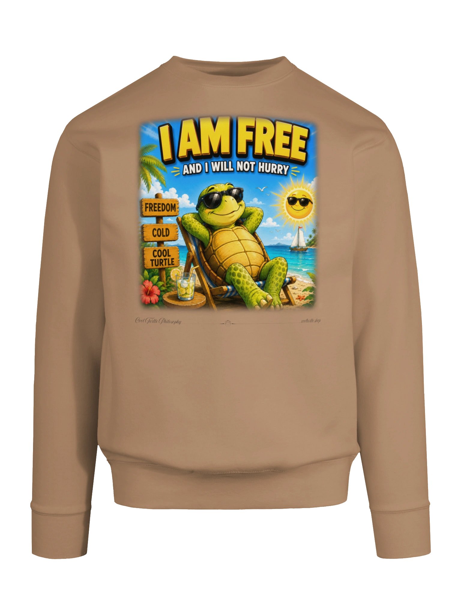 I Am Free Turtle Sweatshirt – Premium Slow Living Crewneck product image (5)