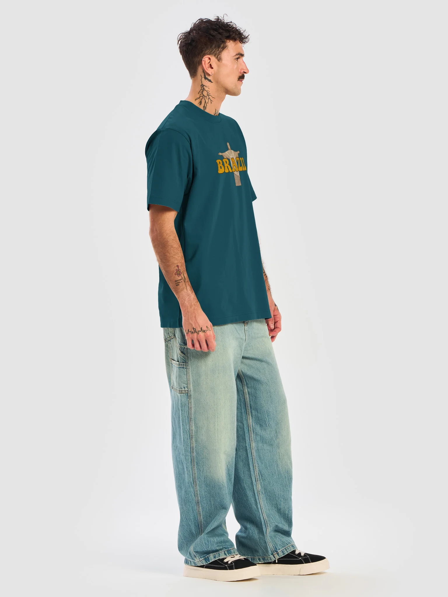 Brazil Christ the Redeemer Heavyweight T-Shirt – Vintage Brazilian Travel Tee product image (19)