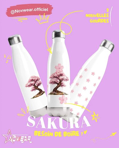 Une petite soif ? 

3 nouvelles gourdes disponible dès maintenant dans la collection Sakura Town 🌸