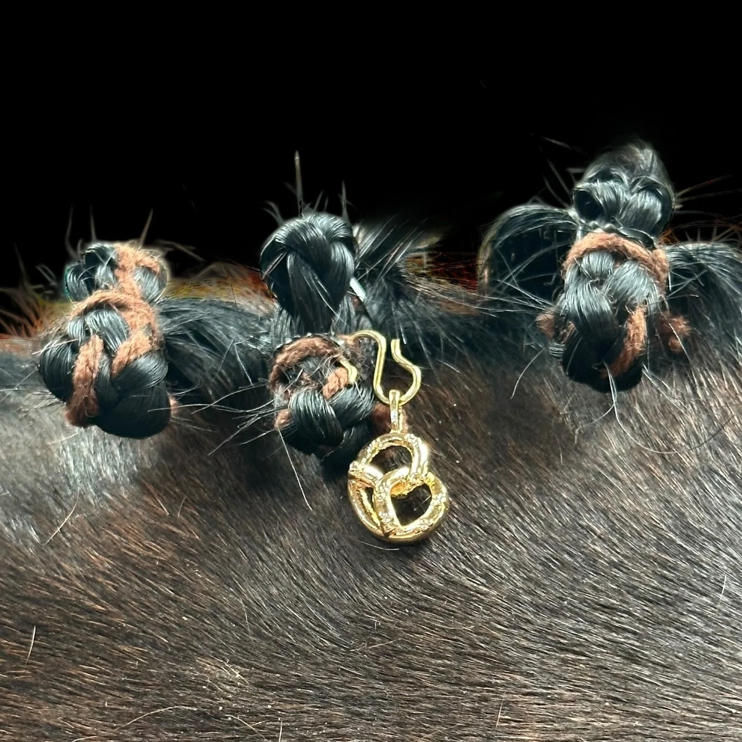 Pretzel Gold Whinny Winners Braid and Bridle Charms for Horses | Little Shop of Ponies product image (2)