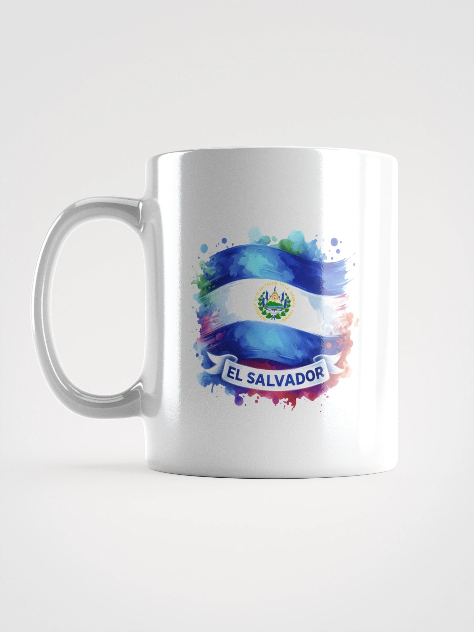 Salvadoran Flag Splatter Mug product image (18)