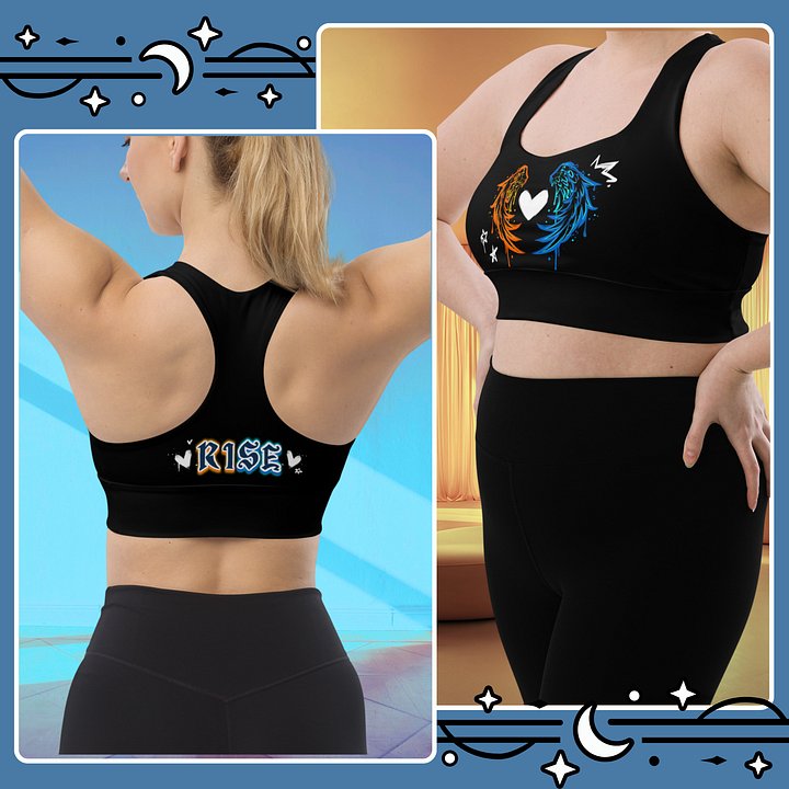 RISE Collection: Subtle Aroace Pride Phoenix Mild Compression Sports Bra product image (2)