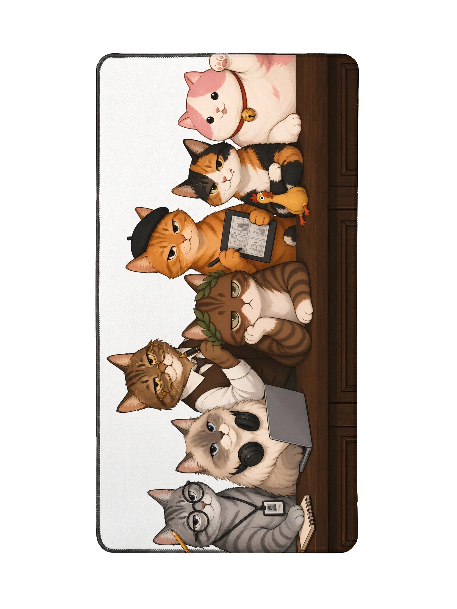 Socks the Sarcastic Mewsroom Staff Desk Mat product image (2)
