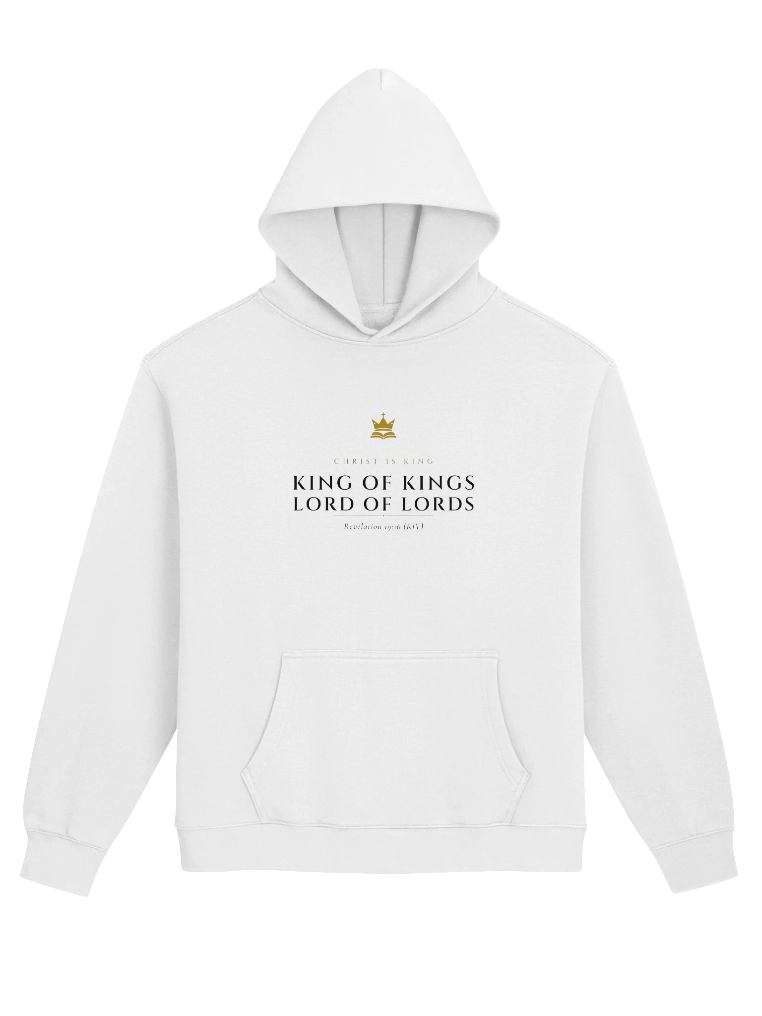 King of Kings Hoodie - White — Christ Is King hoodie