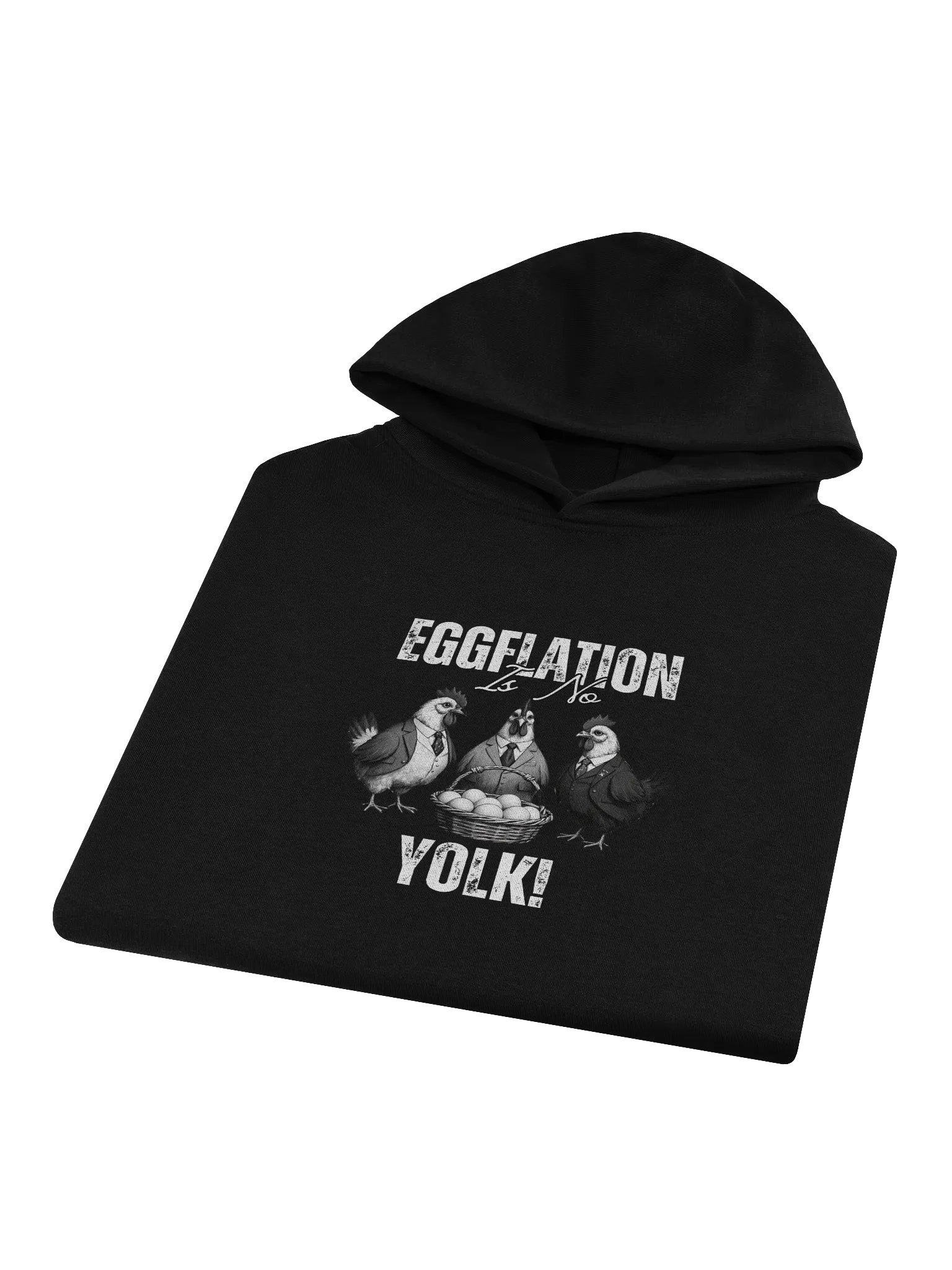 Eggflation is no Yolk! - Humorous Easter Black Hoodie product image (1)