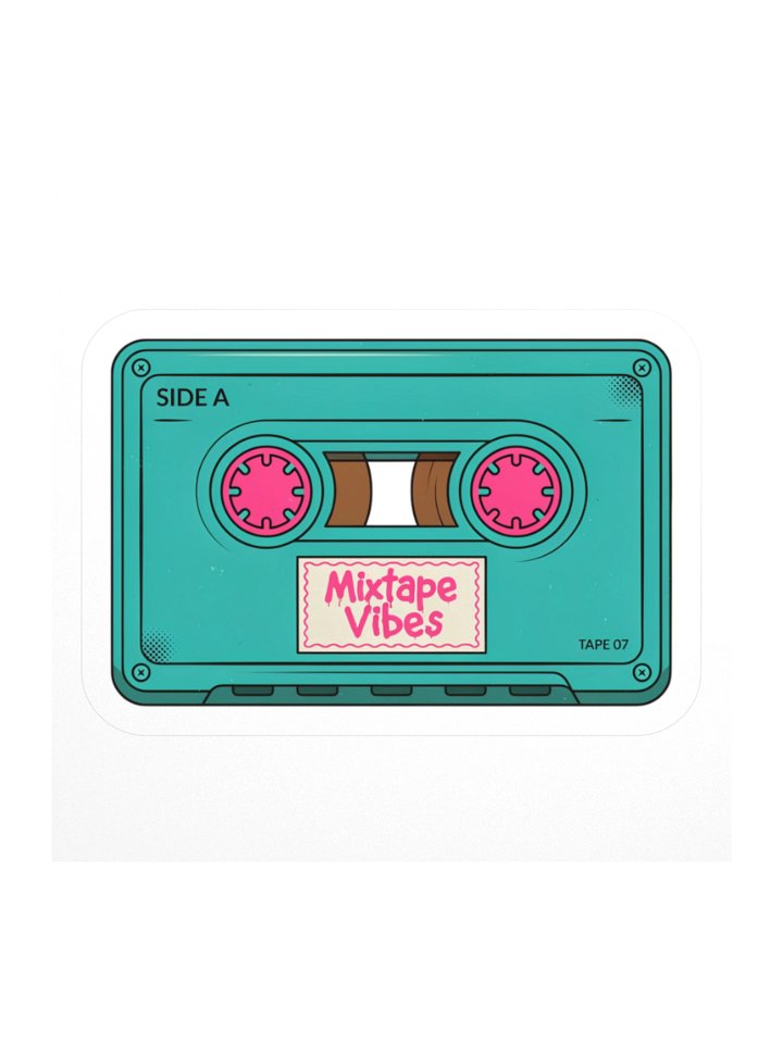 Mixtape Vibes Cassette Kiss Cut Sticker product image (2)