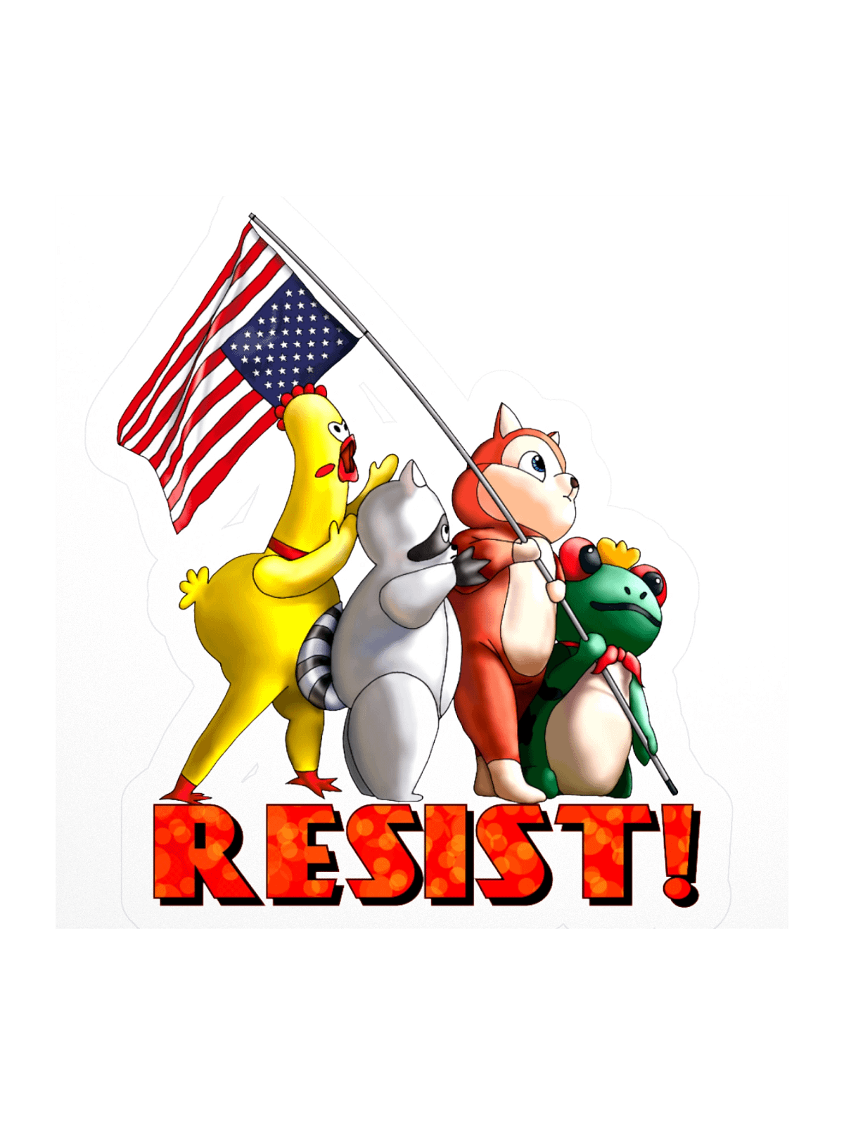 Resist! Sticker | Bronica Blue