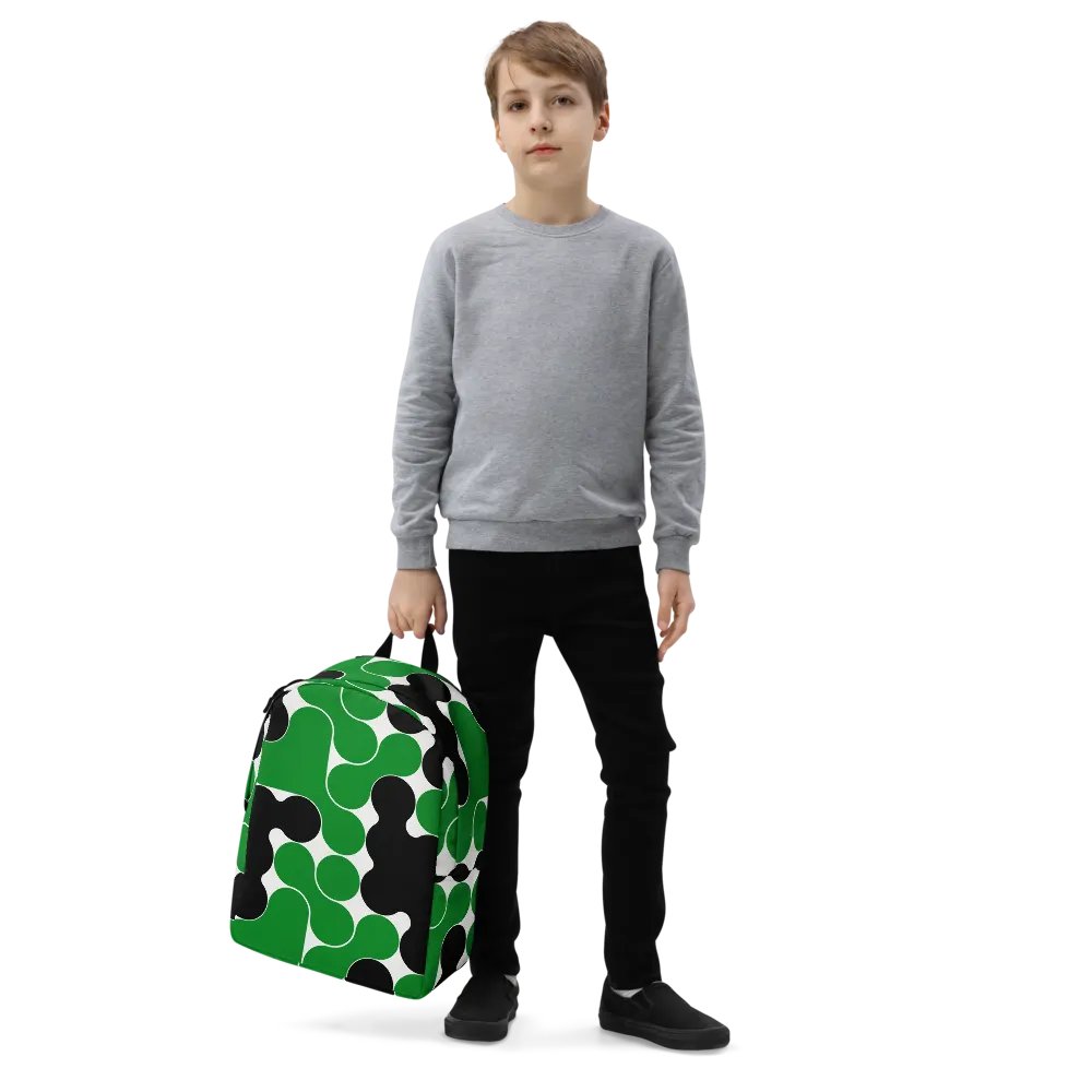 Green & Black Circles All-Over Print Minimalist Backpack product image (5)