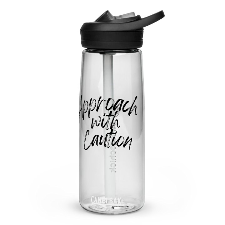 Cinnaschick Warning Sports Water Bottle product image (1)