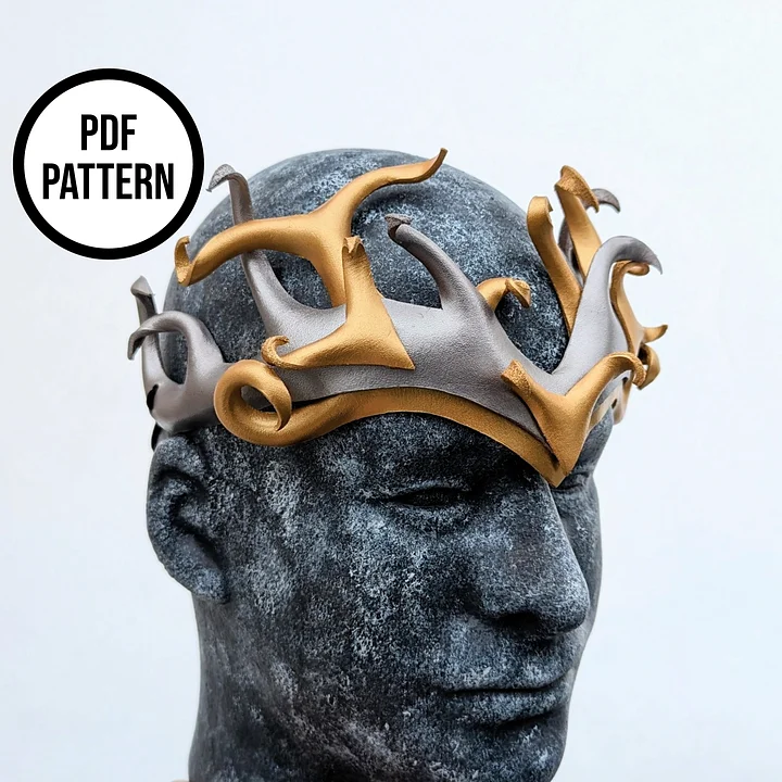 Ice Queen Leather Crown - PDF Pattern for Leather product image (2)