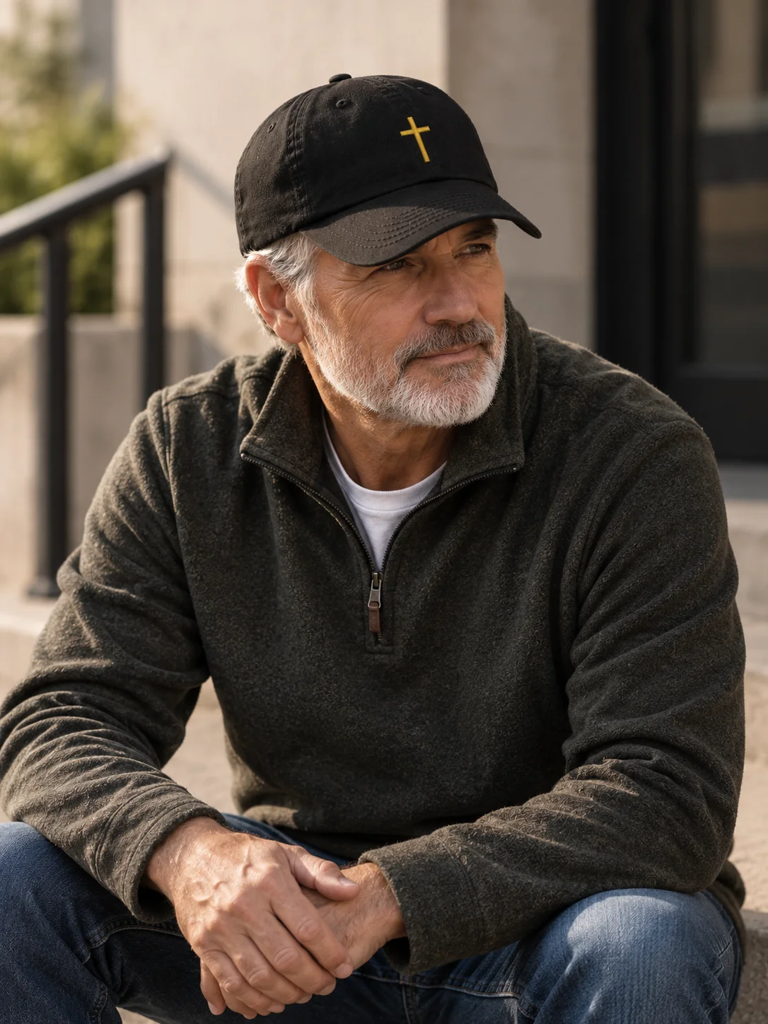 Premium Soli Deo Gloria Christian Unisex Hat with Gold Cross Embroidery product image (8)