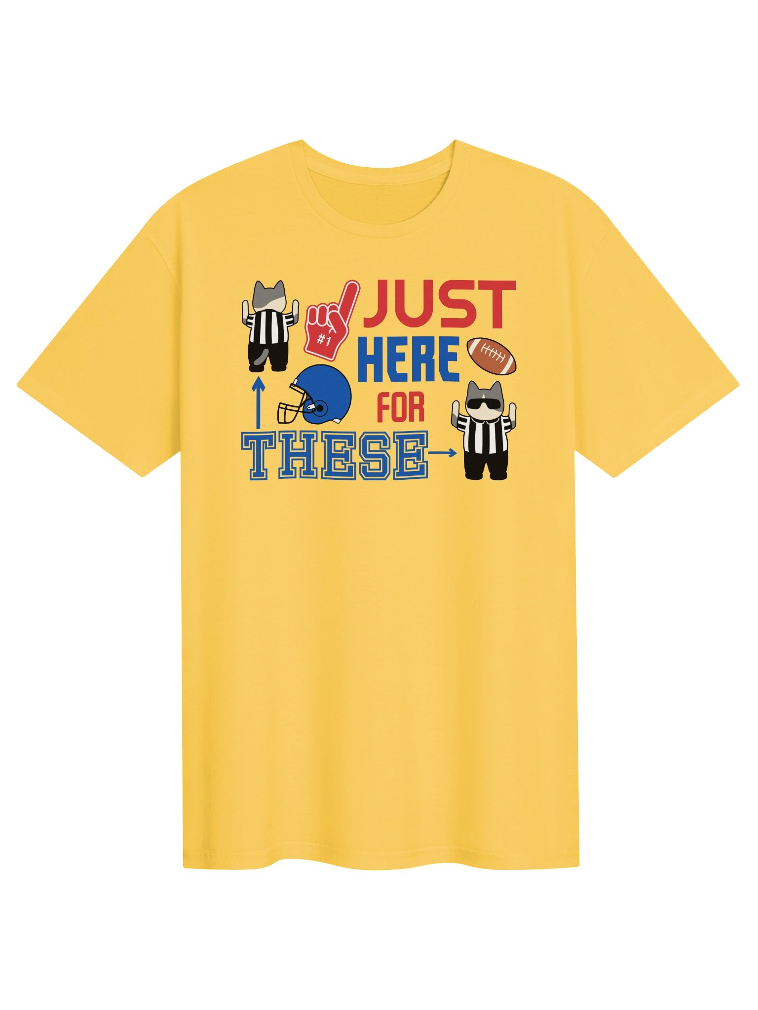 American Football Cat (JUST HERE FOR THESE - touchdown signals) - Unisex Adult Super Soft Lightweight T-shirt product image (1)