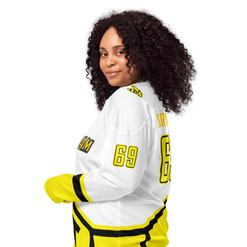 B-Team Sting Jersey - White And Yellow - YourNameHere product image (10)