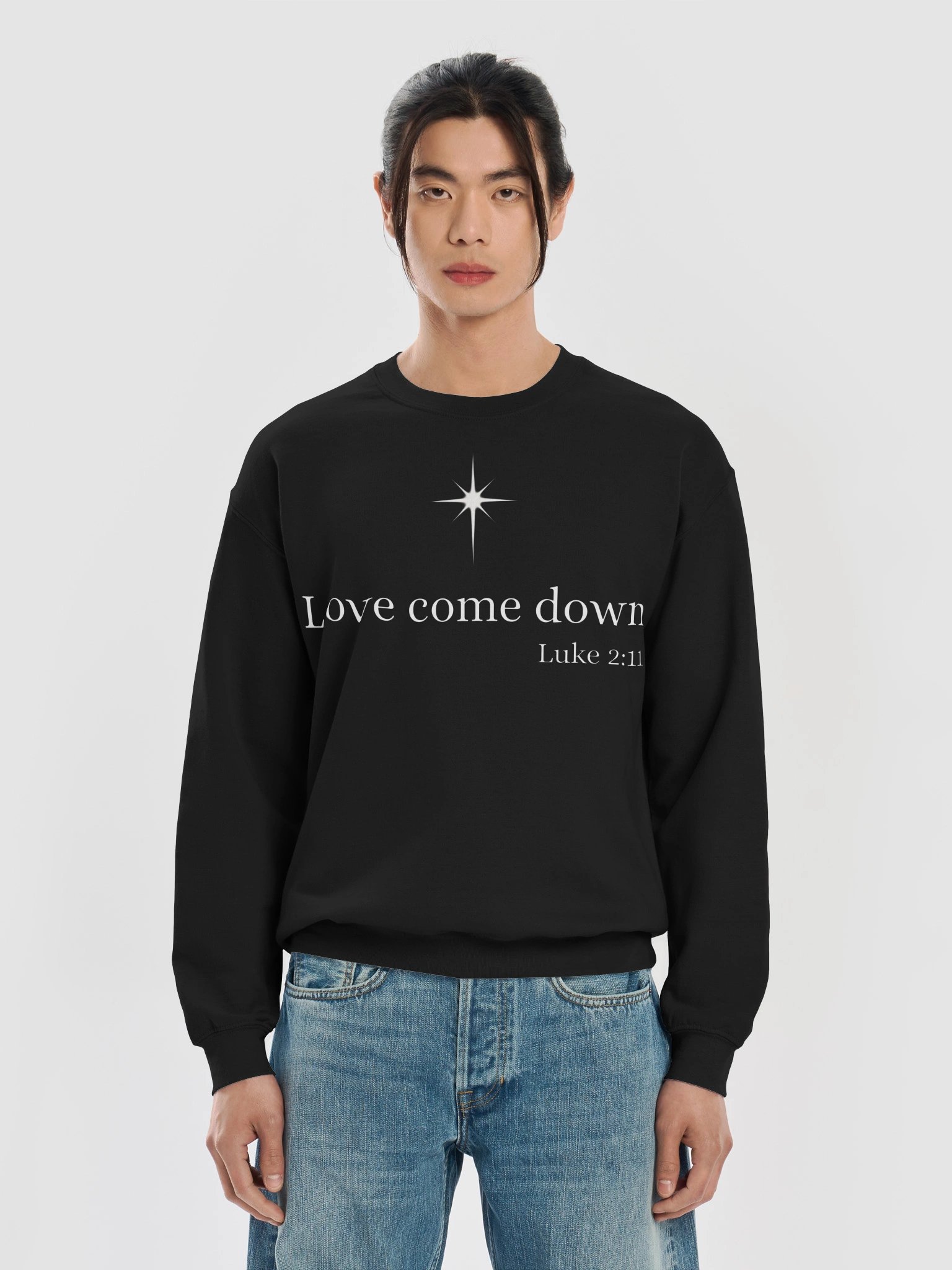 Love Come Down Luke 2:11 Christian Christmas Sweatshirt product image (3)