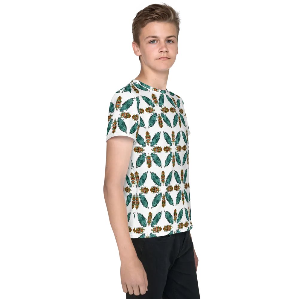 Kids Cute Beetle Pattern Tee Shirt product image (3)