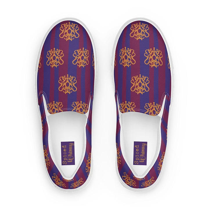 Purple and Maroon Flirty Academic Canvas Slip-Ons product image (1)