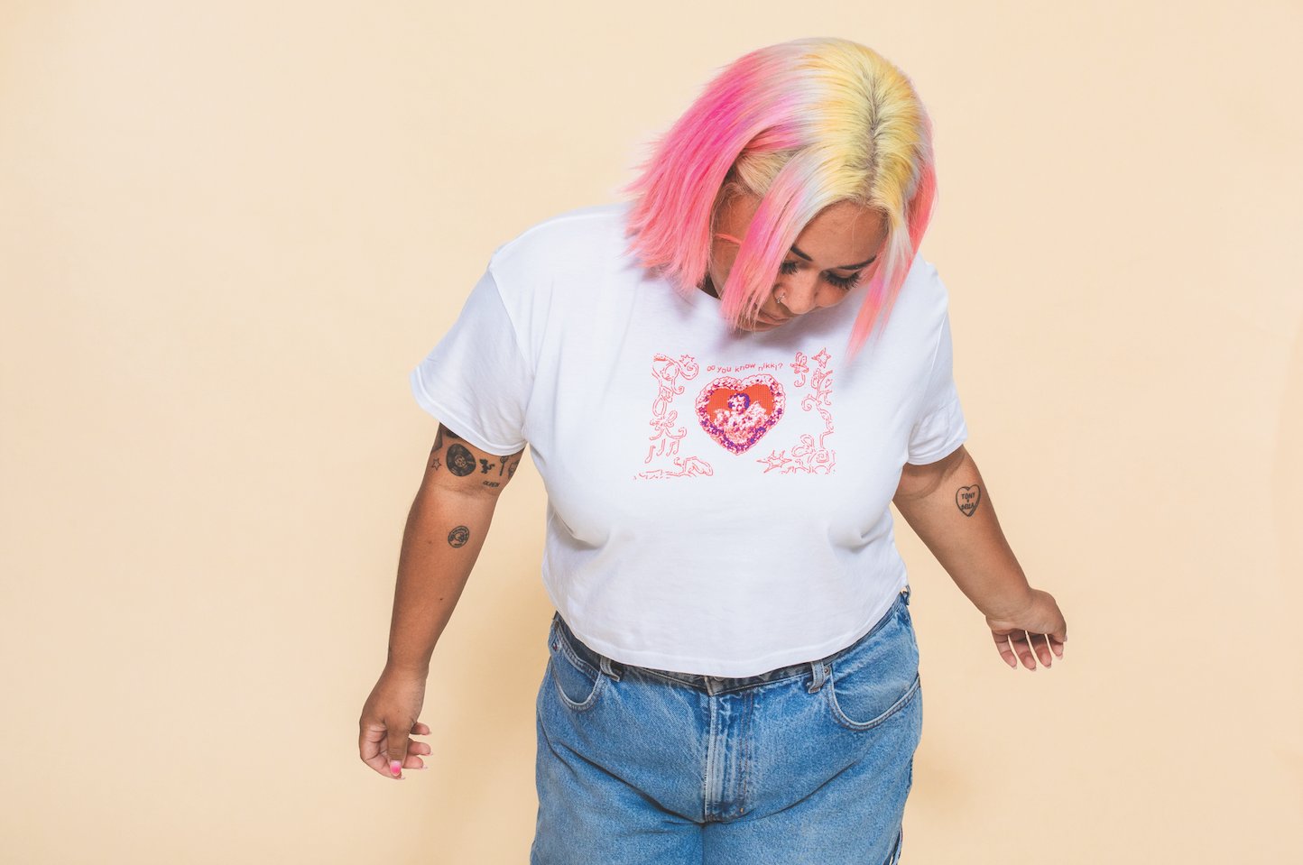 Heart Tee - White product image (5)