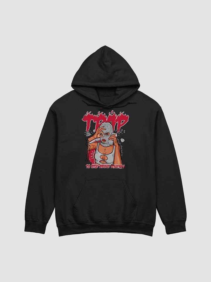Rise Above Balaclava Hoodie - Unisex Hoodie – Minimalist Printed Hoodie for Everyday Wear product image (1)