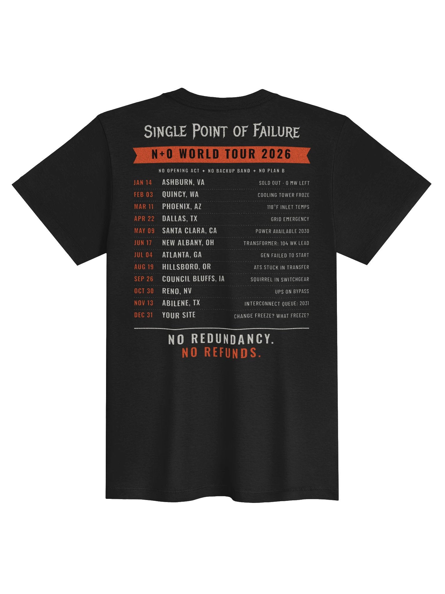Single Point of Failure: N+0 World Tour - Women's Tee product image (2)
