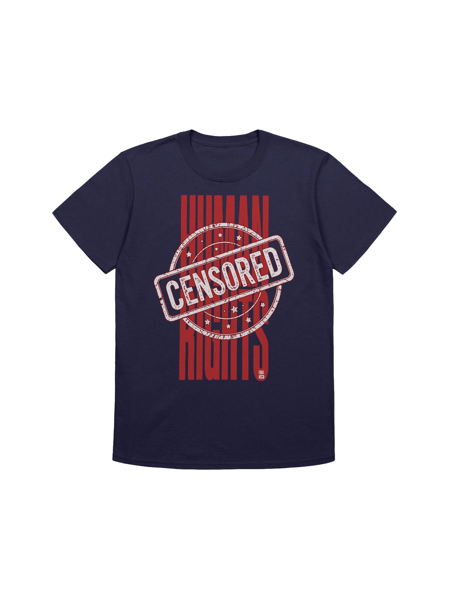 Censored_Human Rights Gildan Unisex Softstyle T-shirt_EQALL® Essentials_ Red / White product image (5)