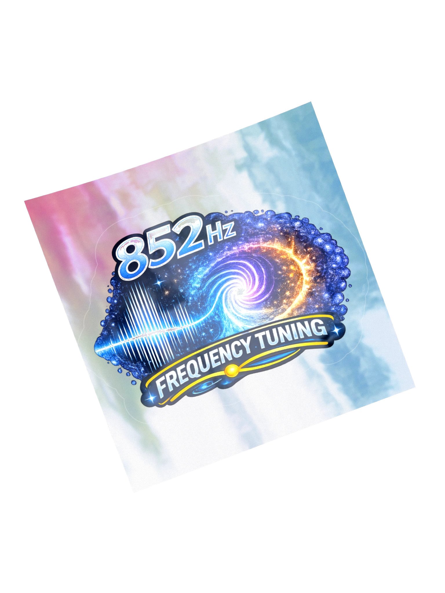 852 Hz Frequency Sticker on Holographic backing product image (15)