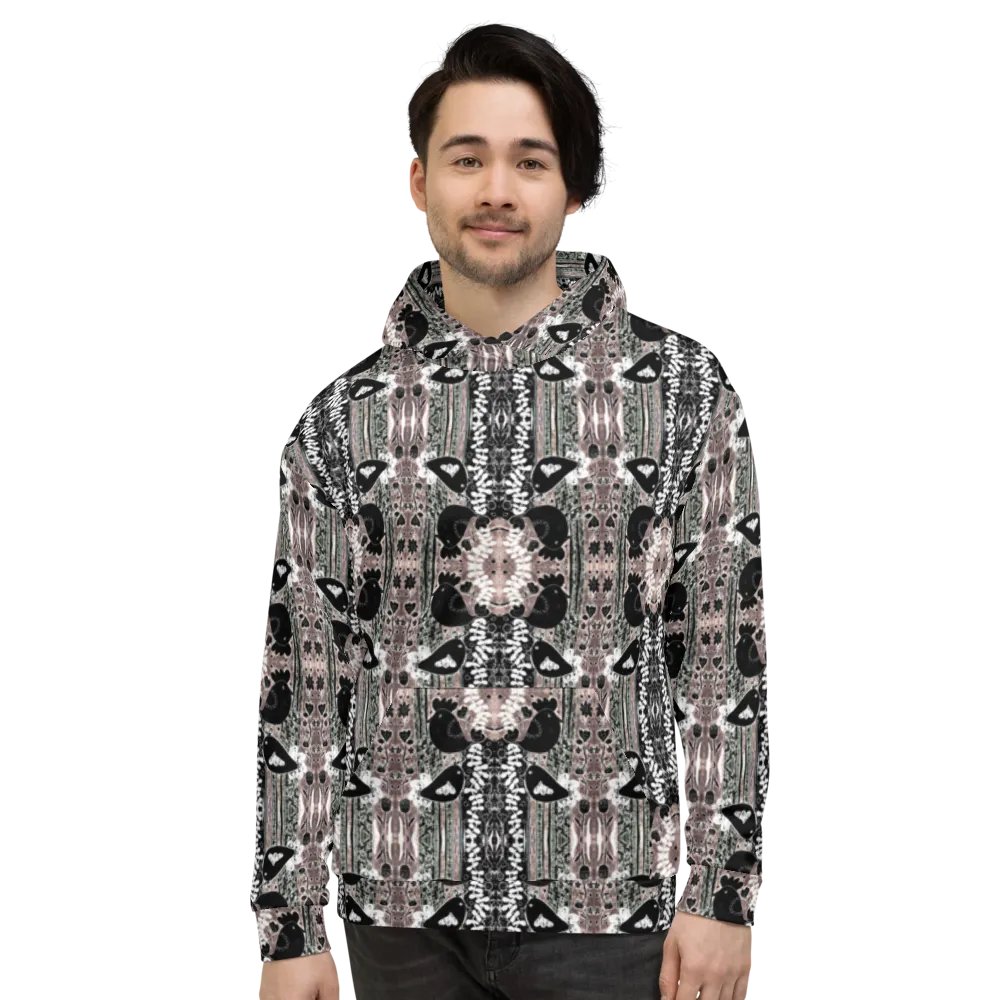 Abstract Floral Birds Unisex All Over Print Pull Over Hoodie product image (5)