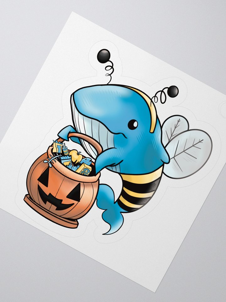 Bumble Bee Blue Whale Sticker product image (5)
