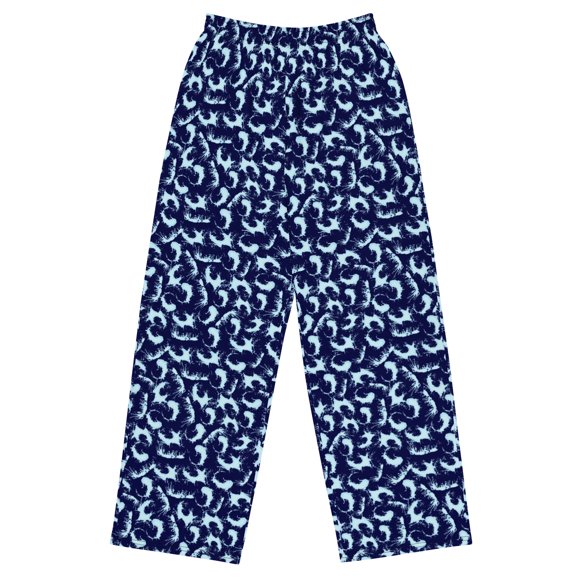 Comfortable Wide-Leg Pants with Bold Abstract Brush Strokes product image (1)