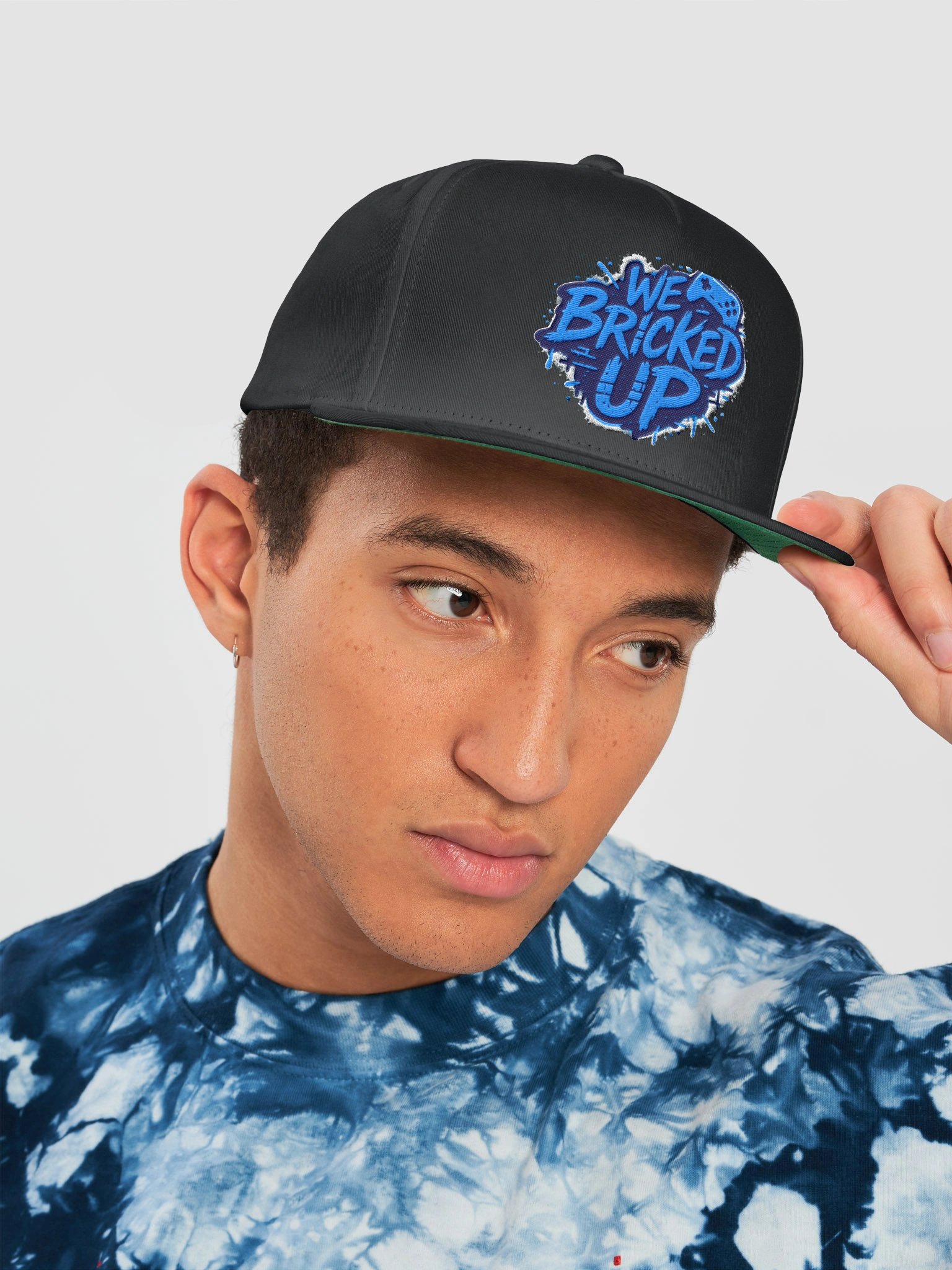 "Bricked Up" Snapback Blue product image (9)