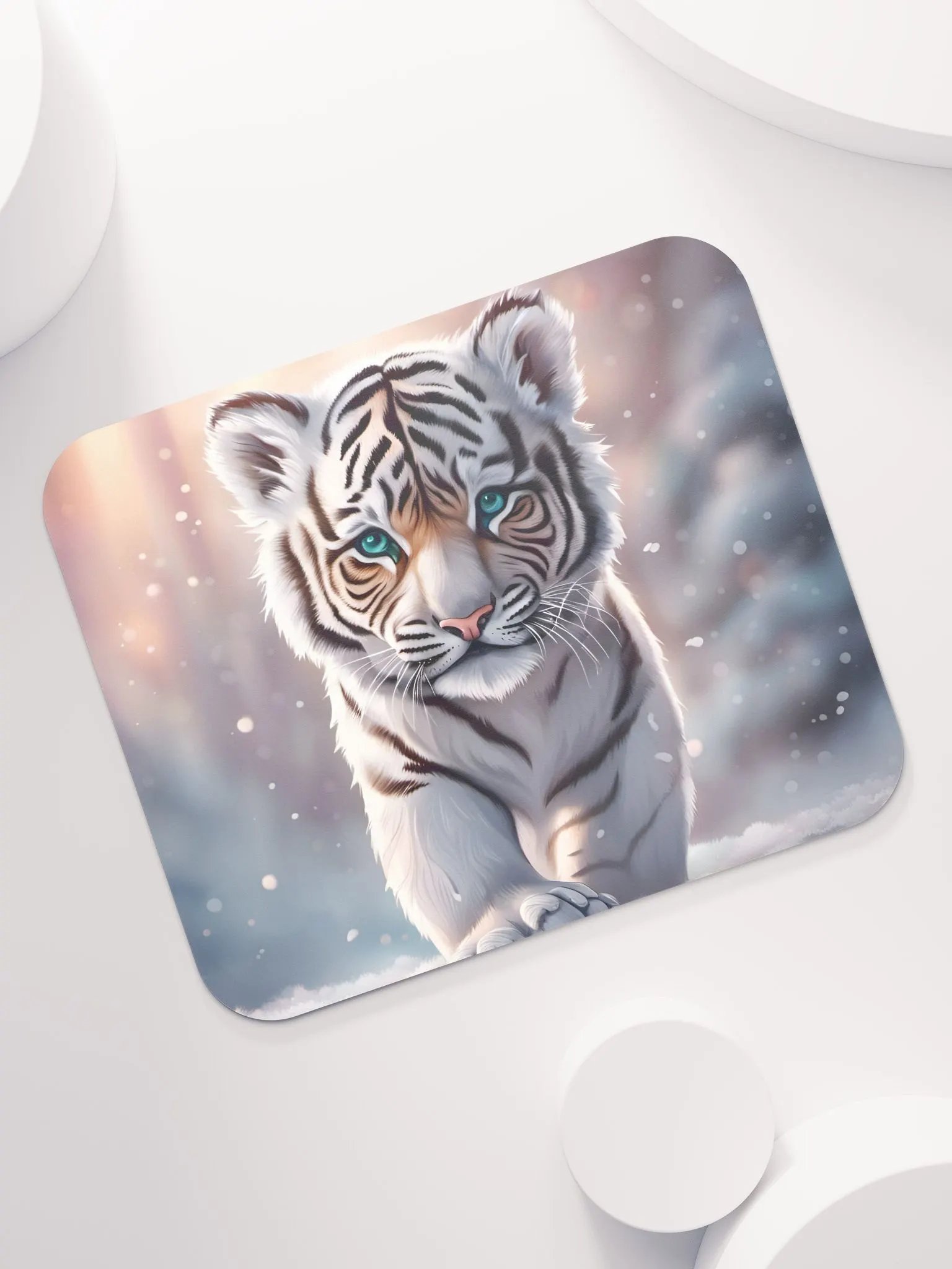 White Tiger Mouse Pad product image (7)