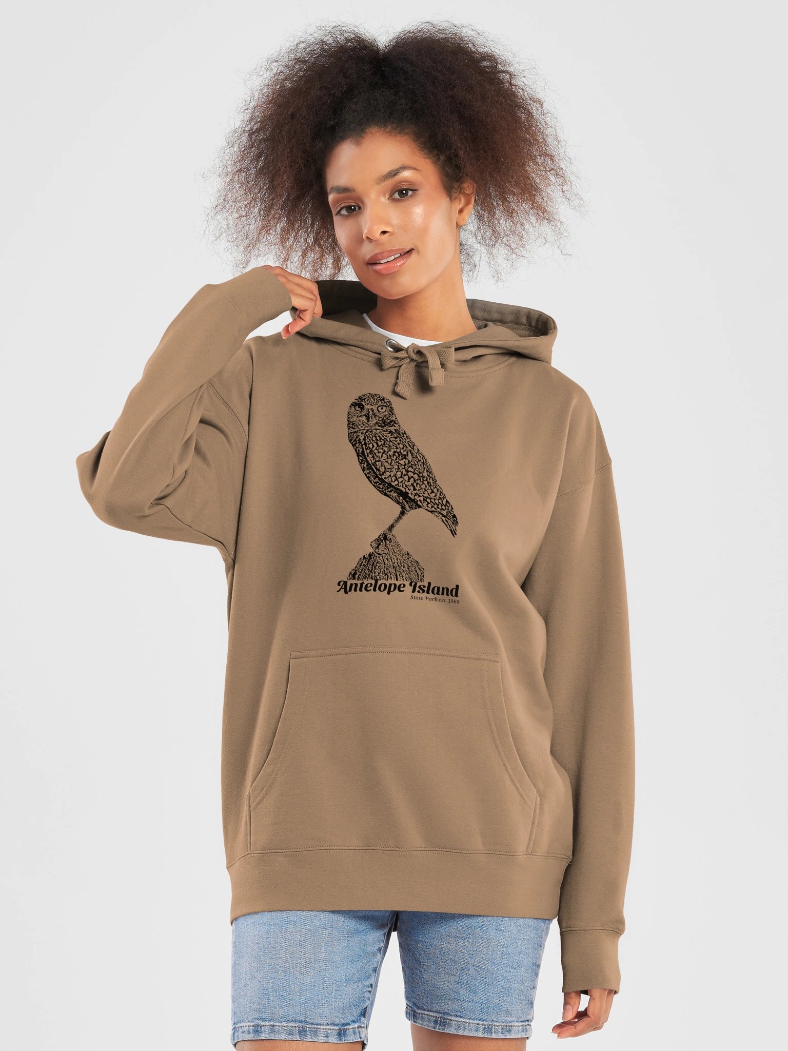 Antelope Island Burrowing Owl Premium Hooded Sweatshirt product image (39)