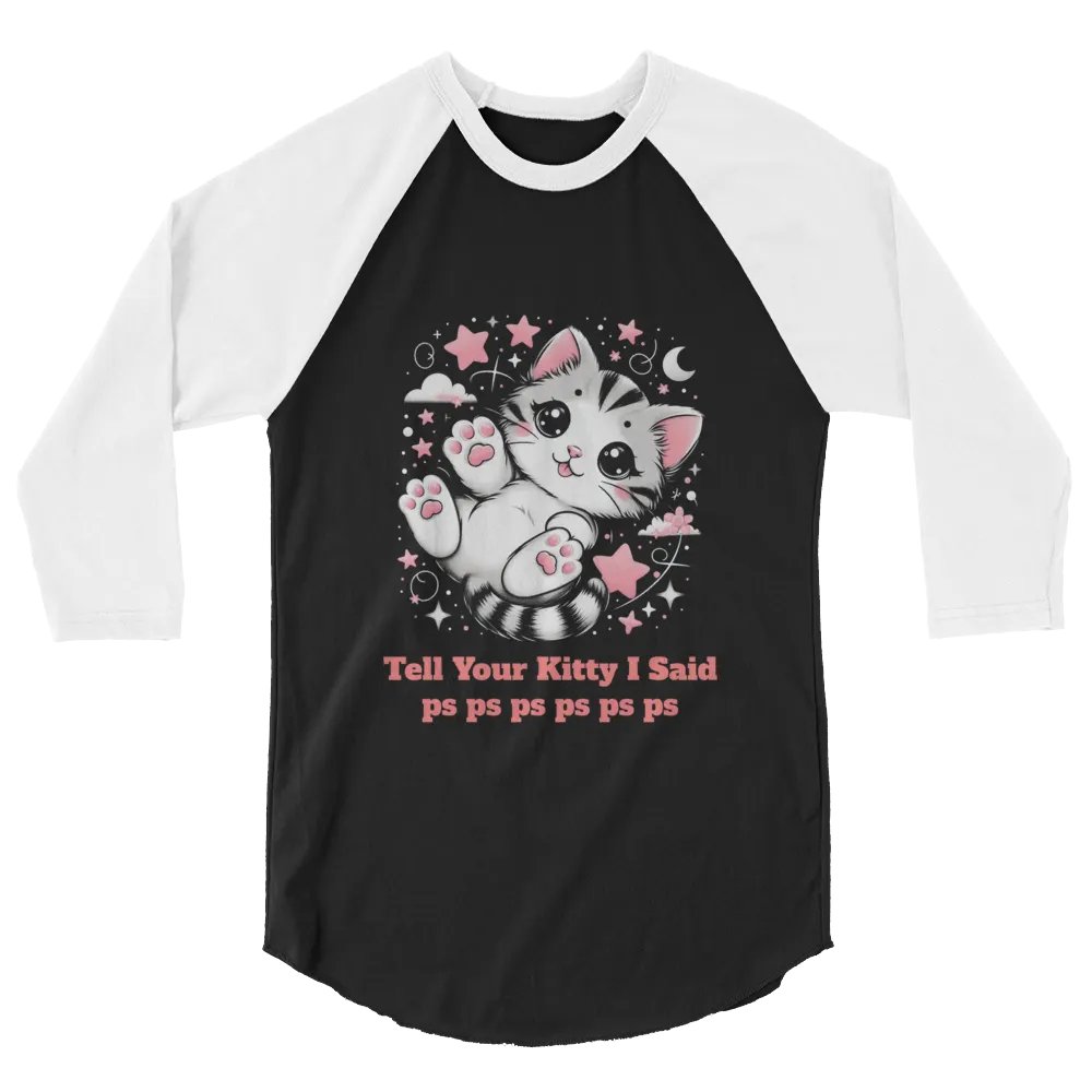 pspsps Kitty Baseball Style Tee - Dark Torso Colors product image (5)