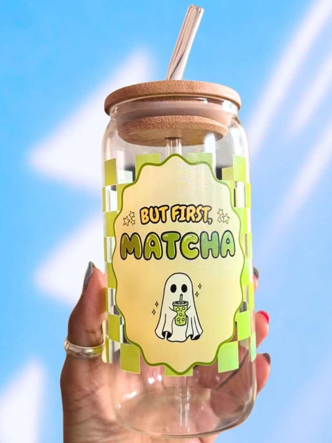But First, Matcha - Ghost Glass Tumbler product image (1)