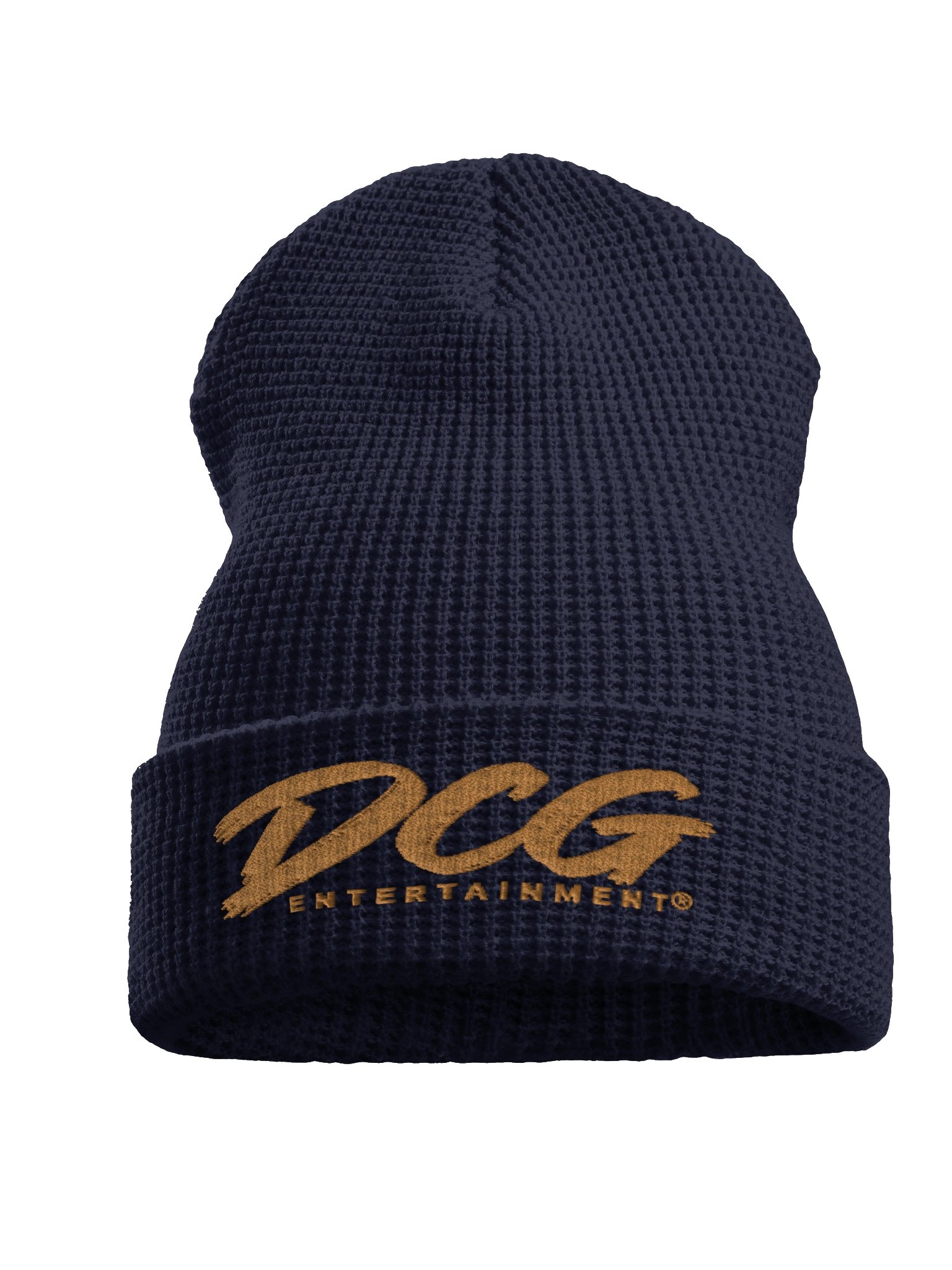 DCG Signature Waffle Beanie – Embroidered Gold Logo product image (1)