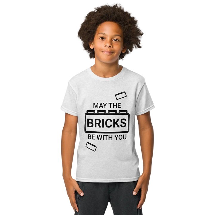 May The Bricks Be With You Youth T-Shirt (Blue) product image (1)