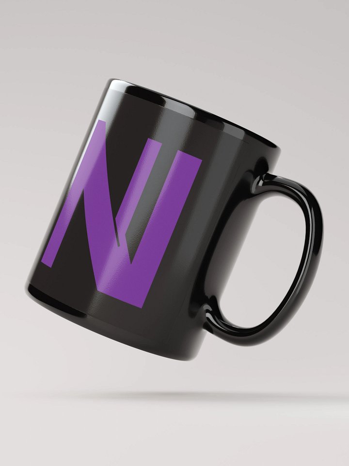 Flaskn black mug (purple logo) product image (2)