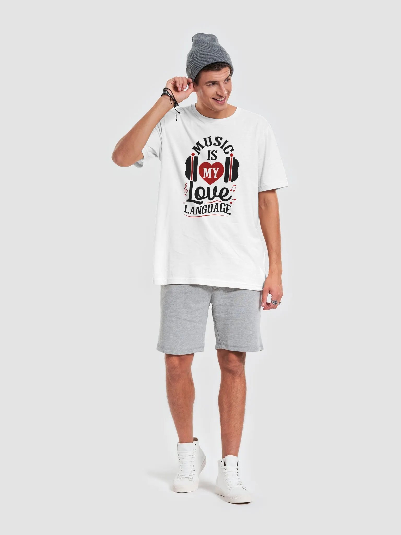 Music Is My Love Language T-Shirt – Perfect for Valentine's Day and Everyday Music Vibes product image (7)
