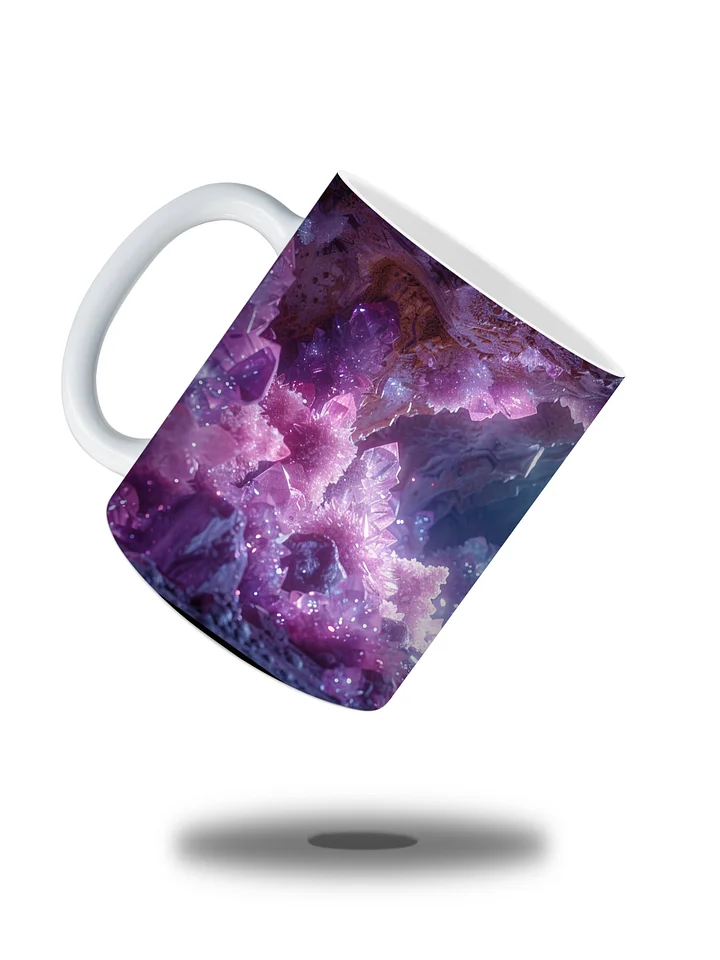 Amethyst Crystal Cave 11oz Coffee Mug – Stunning Gemstone and Geode-Inspired Ceramic Cup – Perfect for Crystal Lovers and Mystical Vibes product image (2)